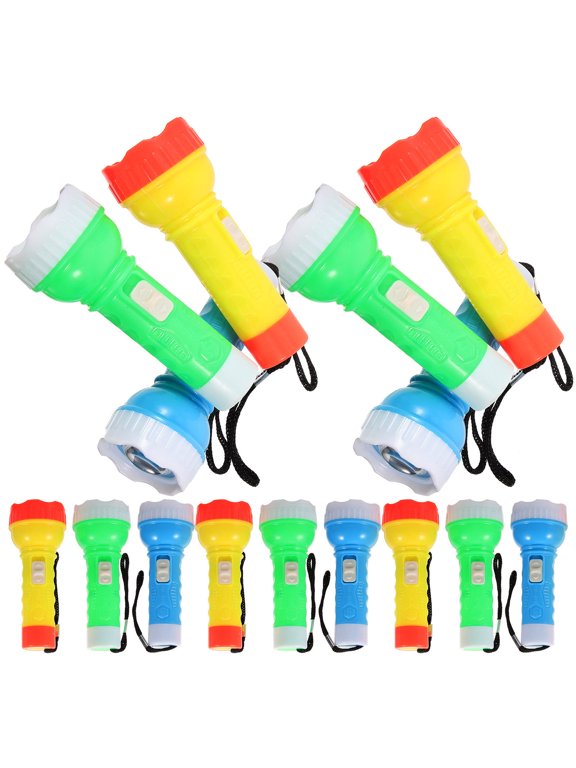 24-Pack LED Torch Keychains in Bright Assorted Colors, Plastic for Camping and Outdoor Use