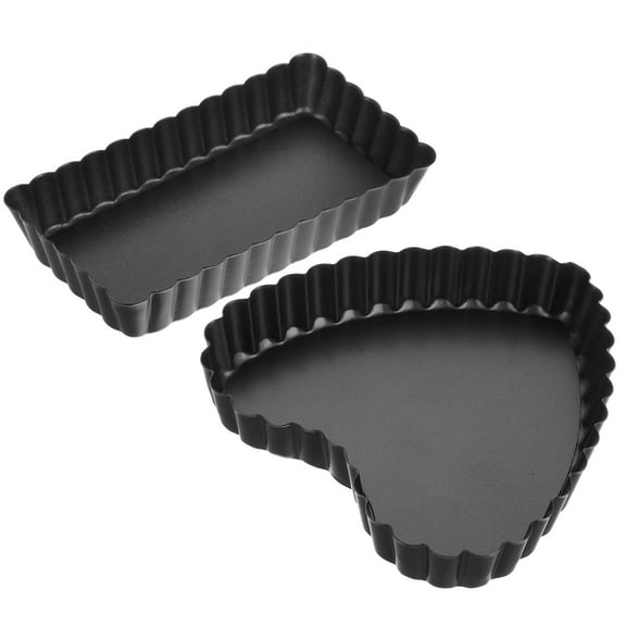 Hytrove 2Pcs Baking Cake Pans Heart Shape Made Of High-carbon Steel For Professional Use
