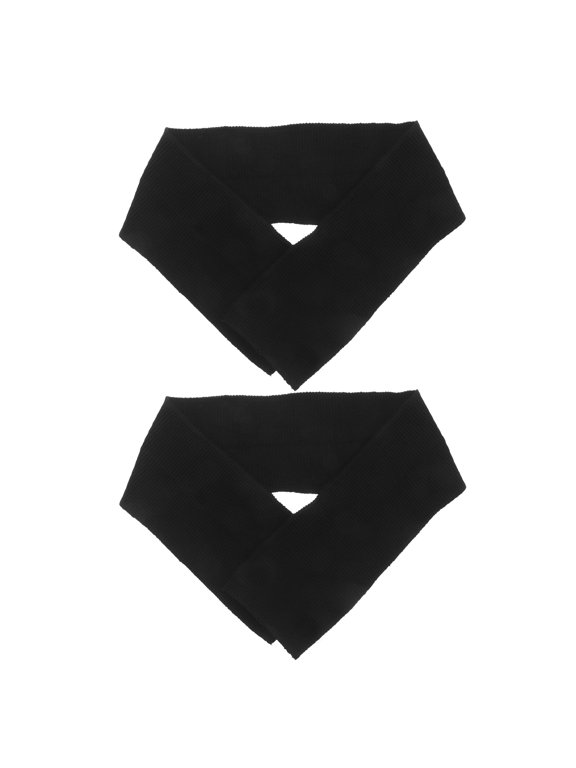 Elastic Black Ribbing Material for Clothing Projects and Collars 2Pcs