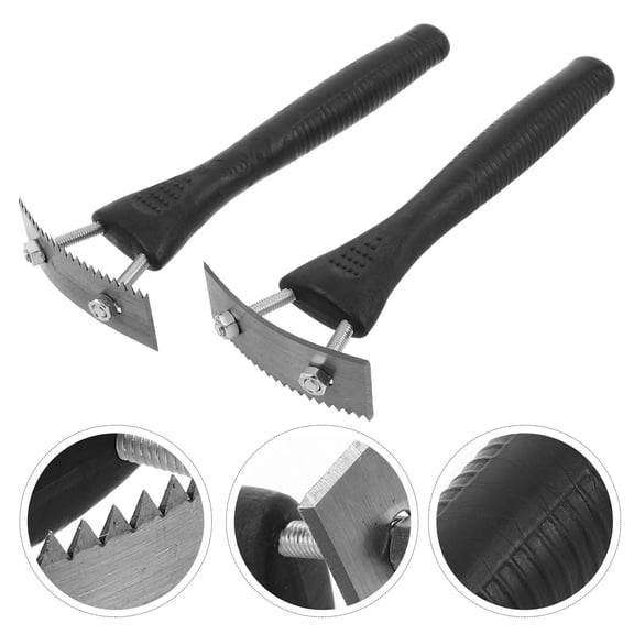 Hytrove 2Pcs Durable Tree Bark Removal Tool with Comfortable Handle for Efficient Pruning