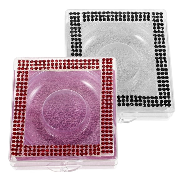Hytrove 2Pcs Eyelash Storage Case Empty Eyelashes Packaging Box in Transparent Material for Travel and Portable Use