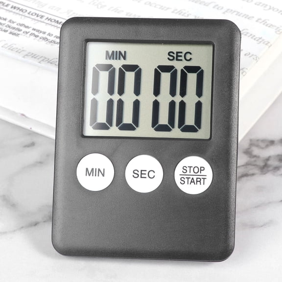 Hytrove 2Pcs Kitchen Digital Timer Black with Stand for Cooking Baking and Classroom Training