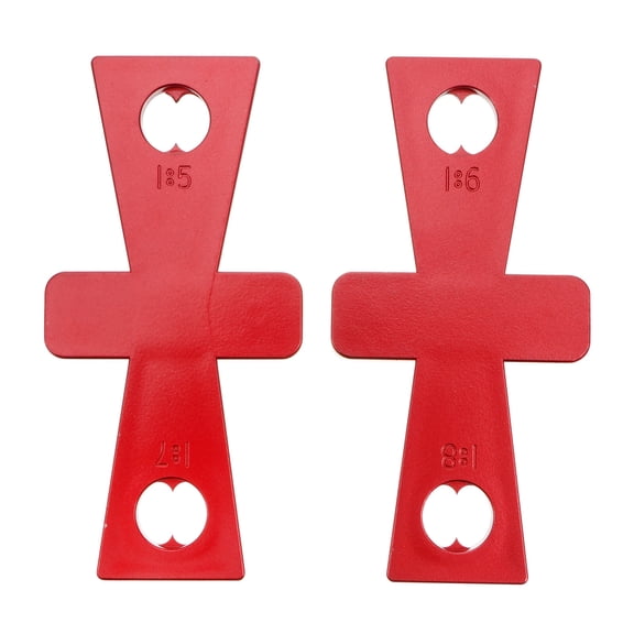 Hytrove 2Pcs Manual Scriber Red Scale Ruler for Accurate Dovetail and Woodworking Marks