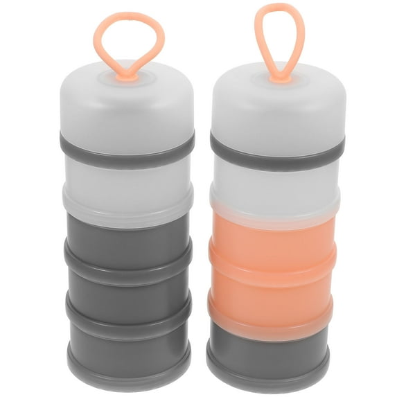Hytrove Leakproof Milk Powder Dispenser Pink 2Pcs 7.5x3x3In