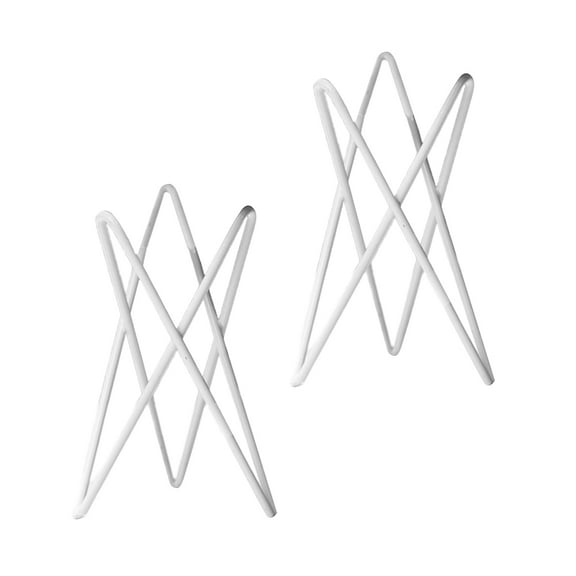 Hytrove 2Pcs Plant Pots Stand Indoor Tripod Stand Iron White for Homeowners and Plant Enthusiasts