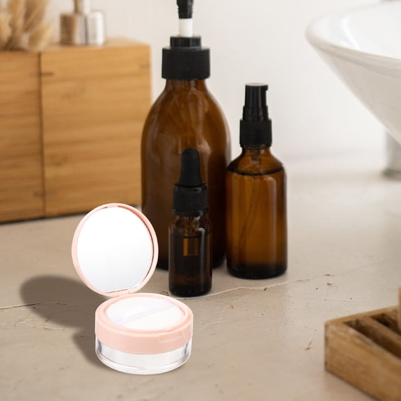 Hytrove 2Pcs Portable Square Empty Cushion Compact Case with Built-in Mirror for Women Makeup