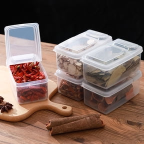 Hytrove 2Pcs Transparent Spice Storage Holders Moisture Resistant Seasoning Containers for Cooking