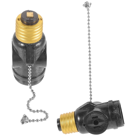 Hytrove 2Pcs Pull Chain Lamp Socket Replacement for Indoor Use 3.15X1.38X1.38in