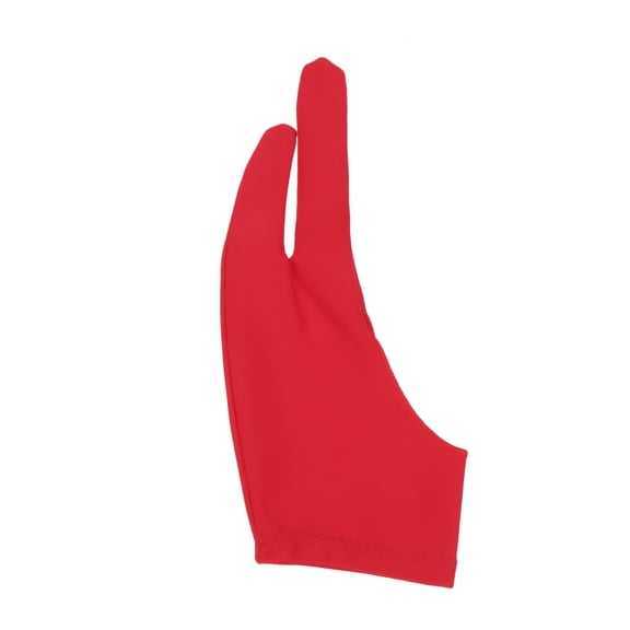 Hytrove 2Pcs Artist Gloves Red Two Finger Spandex Comfortable Painting Accessory