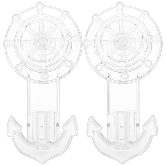 Hytrove 2Pcs Rotary Suction Cup Hooks Transparent PVC PC Modern Minimalist Storage Bathroom Kitchen