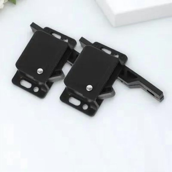 Hytrove 2-Pack RV Drawer Latches Black Grabber Catch for Camper, Storage, and Trailer Doors