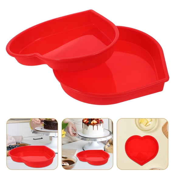 Hytrove 2-Pack Silicone Cake Pans Nonstick Bakeware Set for Muffins, Cookies, Brownies and More Baking Needs