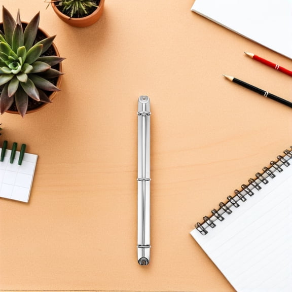 Hytrove 2Pcs Loose Leaf Binder Silver Metal Binder for Professionals Projects Back to School