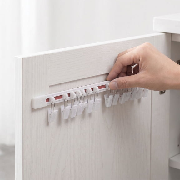Hytrove 2Sets Restaurant Ticket Rail Plated Silver Metal Organizer with Sliding Clips for Order and Receipt Management