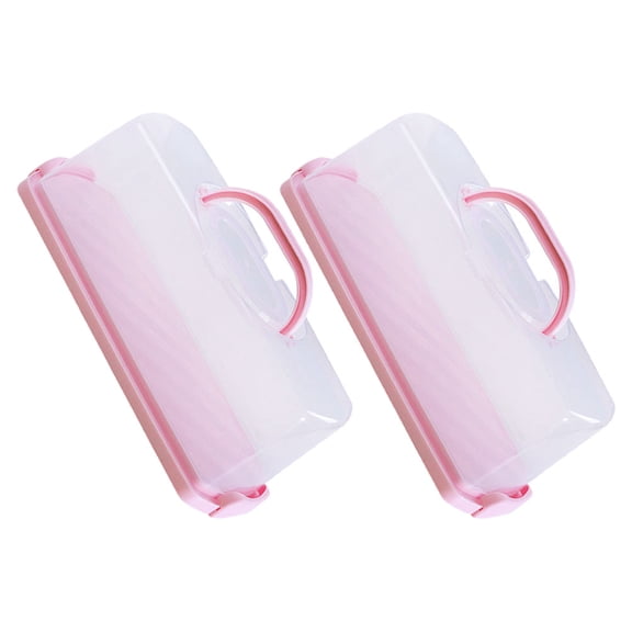 Hytrove 2pcs Airtight Bread Box Lid Portable Cake Container Material For Fresh Snacks For Travel And Outdoor Use
