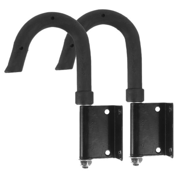 Hytrove 2-Pack Heavy Duty Iron Ladder Hooks, Anti- Roof Stabilizer Brackets for Secure Ladder Support