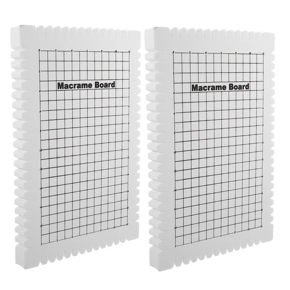 Hytrove 2pcs Foam Grid Craft Board for Bracelet Making, White Lightweight