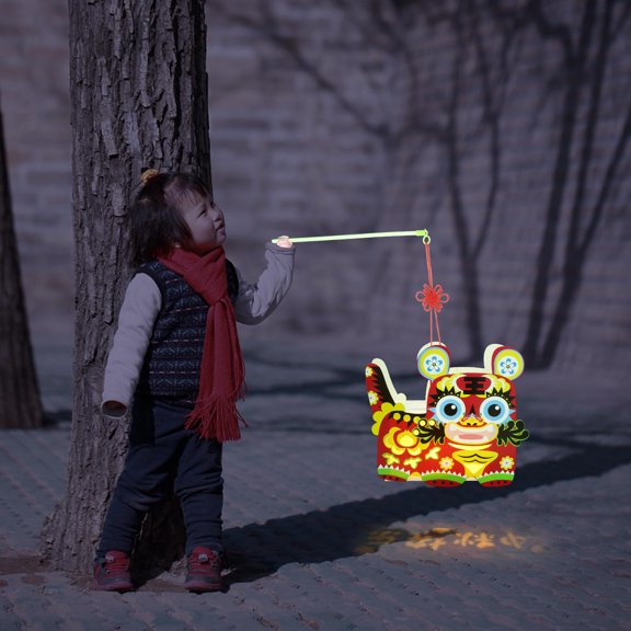 Hytrove 3 Sets Graduate Paper Lanterns in Orange Color for New Year Decoration