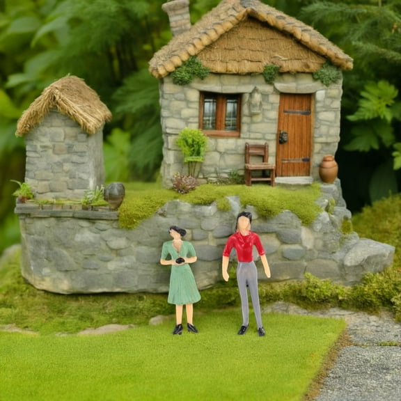 Hytrove Tiny People Figurines Miniature Scene Assorted Color ABS Plastic 30Pcs For Diy Creativity