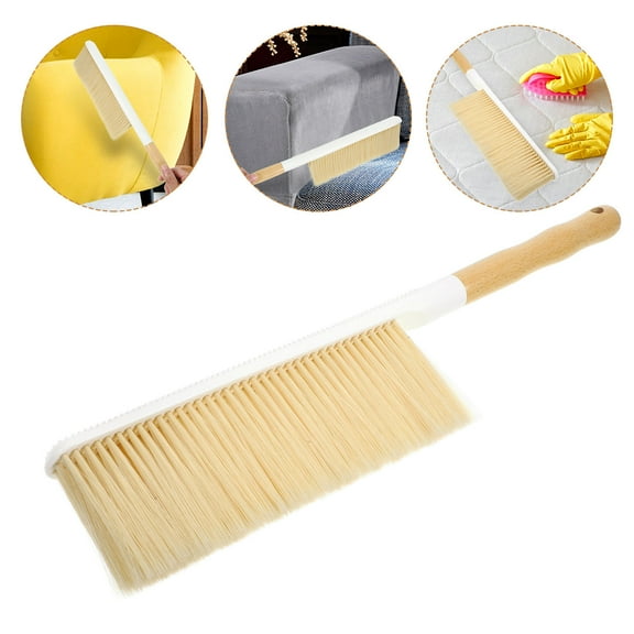 Hytrove Cobweb Duster Wooden Duster Brush Beige 1Set