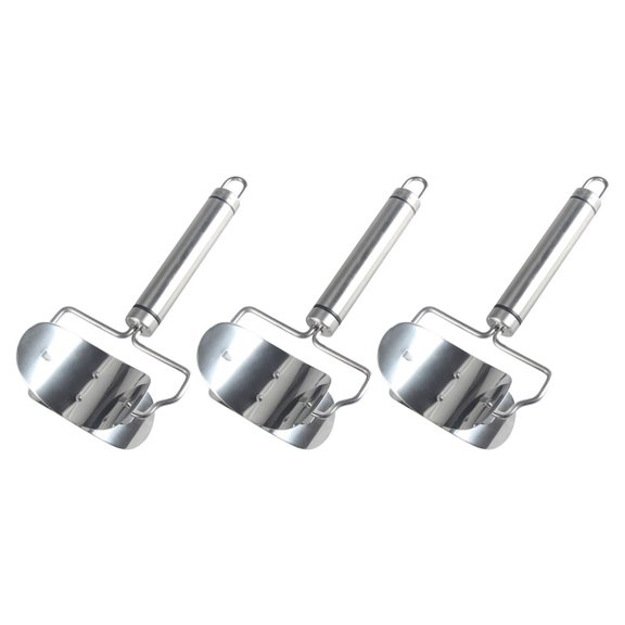 Hytrove 3Pcs Stainless Steel Dumpling Wrapper Cutter for Home Use Even Slices Fast and Kitchen Tool