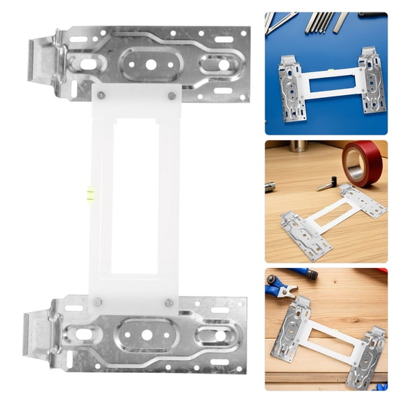 Hytrove 3Pcs Telescopic Air Conditioner Indoor Mount Plated Silver Wall Bracket with Adjustable Rail Design