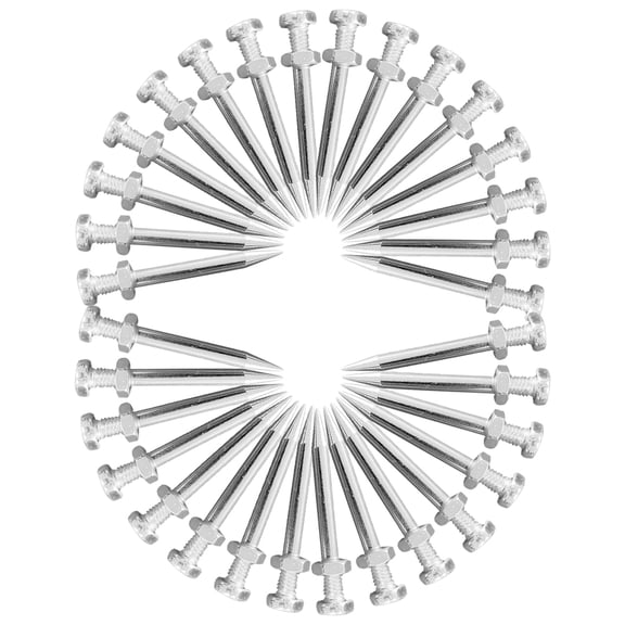 Hytrove 40Pcs Metal Aerator Nails Silver 5.8X0.8X0.8In For Soil Loosening Lawn Care