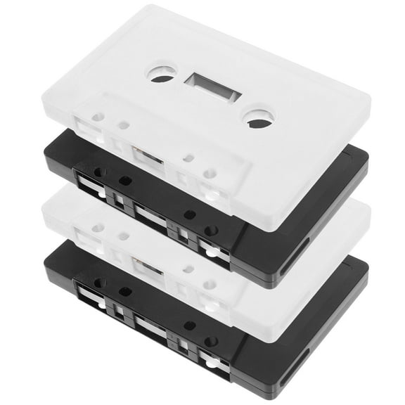 Hytrove 4Pcs Audio Cassette Tapes Blank Cassette Ornaments for Wall Decor and Party Decoration