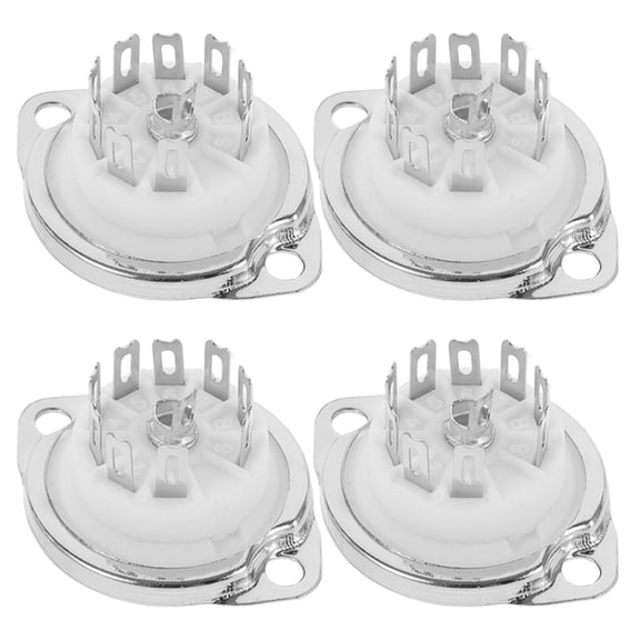 Hytrove 4Pcs Ceramic Tube Sockets for Vacuum Tubes with Plating Technology and Conductivity Enhancement