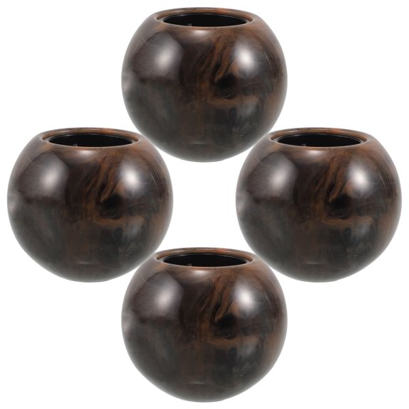 Hytrove 4-Piece Brown Resin Perfume Bottle Caps Replacement with 15 Teeth, Compatible with Cologne and Sample Bottles