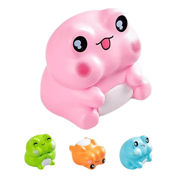 Hytrove 4Pcs Pink Green Resin Frog Figurines Miniature Garden Accessories For Diy Projects Home Decoration