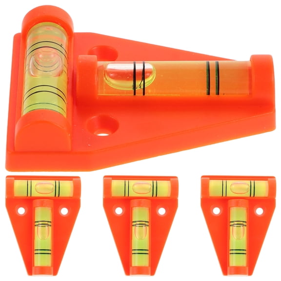 Hytrove 4-Piece RV Level Bubble Set Orange Acrylic Leveling Tool for RV Owners, Enthusiasts, and Professionals