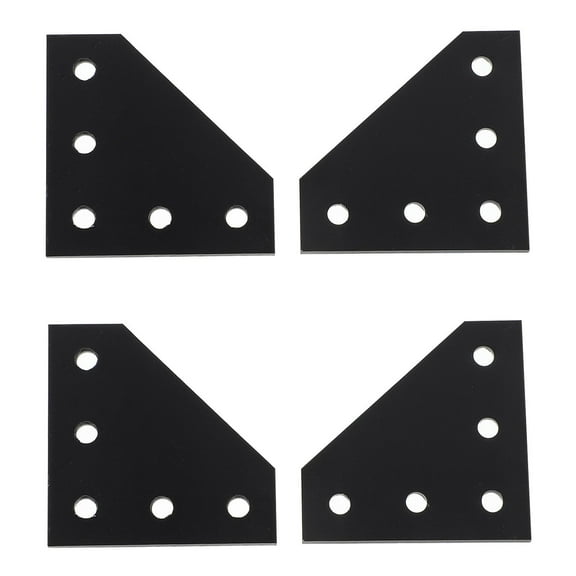 Hytrove 4pcs Aluminum Profile Corner Bracket Cover Joint Board Black for Assembly Projects