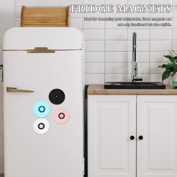 Hytrove 4pcs Locker Accessories Magnets Decorative Black Functional Home Users Kitchen Decor