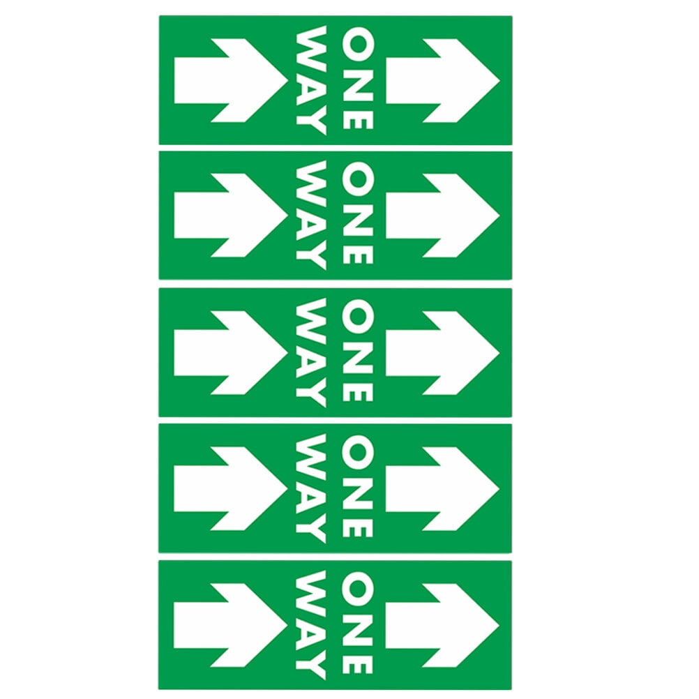 Hytrove 5 Pcs Floor Stickers Arrows Green PVC Direction Indication for ...