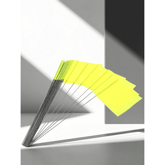 Hytrove 50Pcs Durable Steel Wire Lawn Marking Flags for Yard Sprinkler Decoration and Garden Supplies