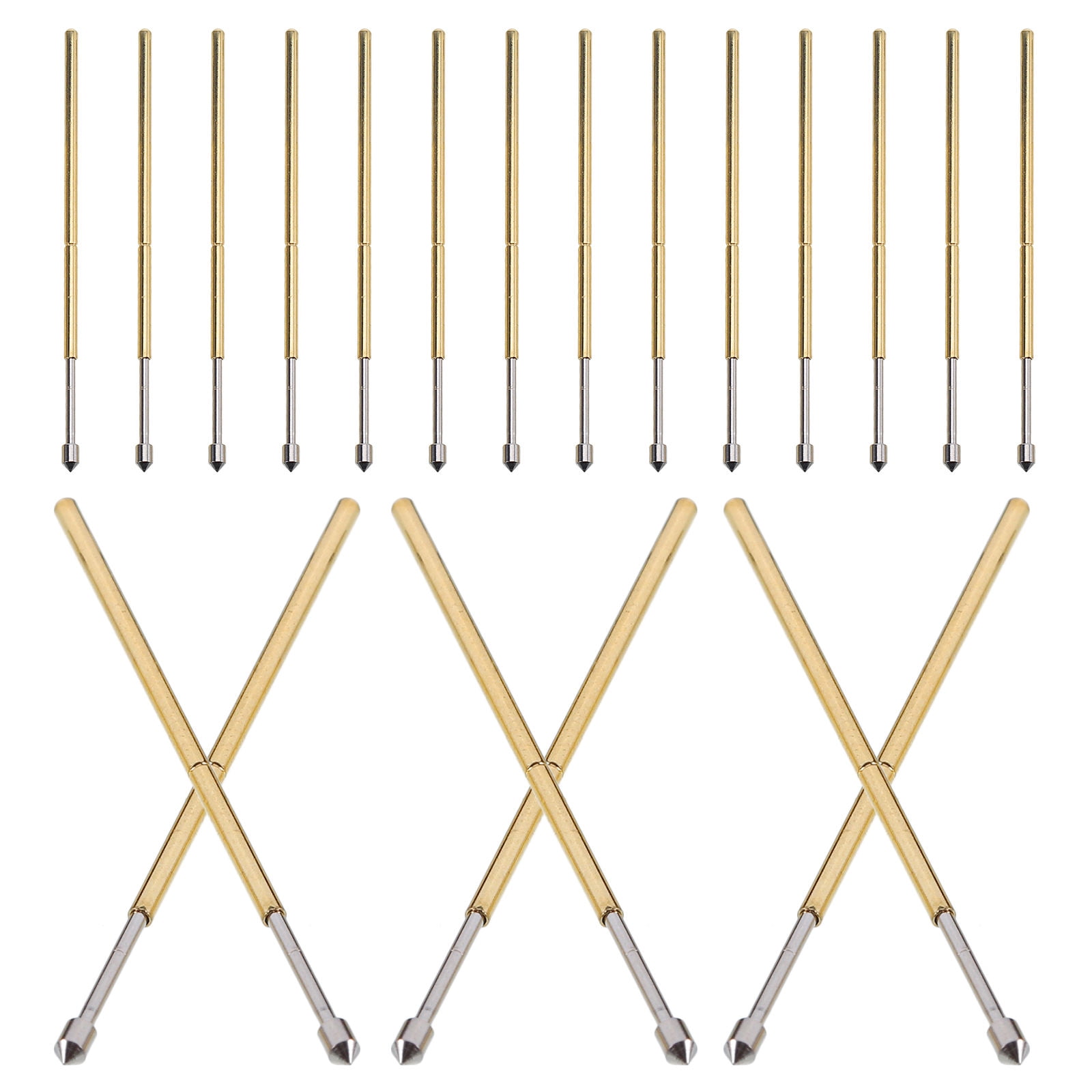 Hytrove 50Pcs Golden Pogo Pin Probes for Electronics Testing with ...