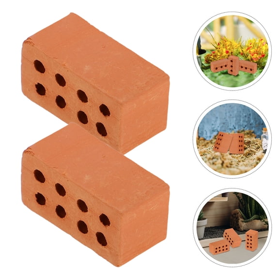 Hytrove 50Pcs Miniature Bricks for Dioramas and Miniature Landscapes in DIY Crafts