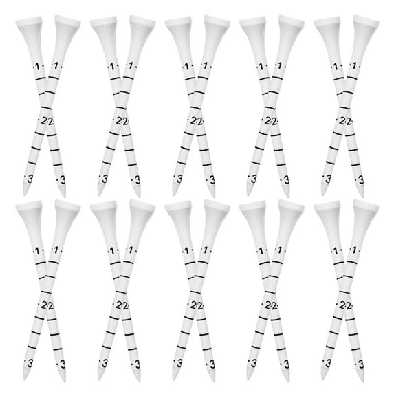 Hytrove 50Pcs Practical and Convenient Wood Golf Tees for Smooth Shots Golf Accessories 2.8x0.4x0.4in