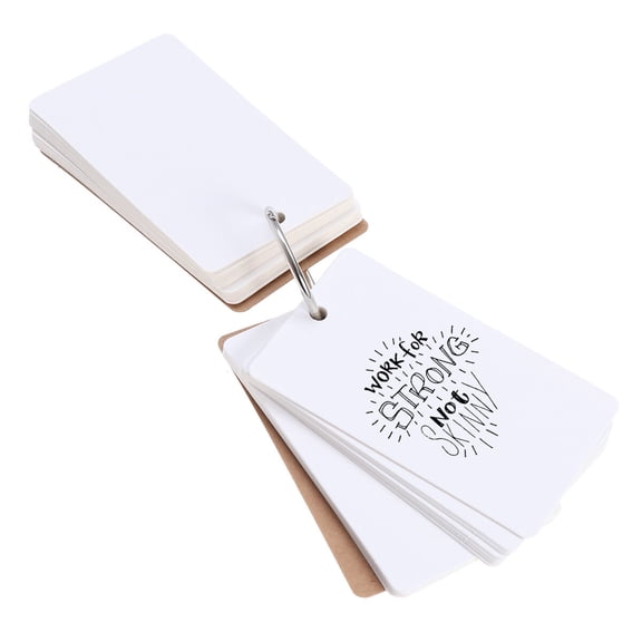 Hytrove 50-Pack White Paper Message Marking Cards with , Study Flashcards for Students and Office Use