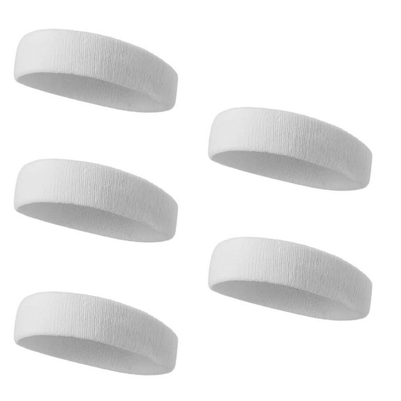 Hytrove 5Pcs Durable Headbands for Women and Men in Cotton and Rubber