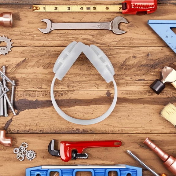 Hytrove 5Pcs White Plastic Earmuff Holder Parts for Versatile Warm Ear Cover Crafting