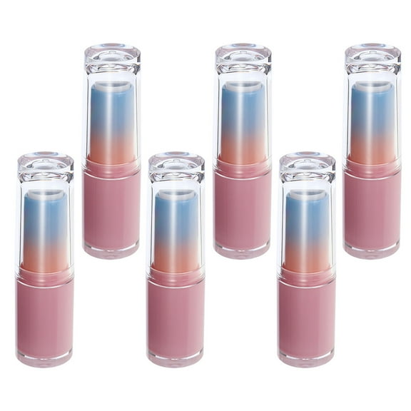 Hytrove 6 Pcs Lipstick Tubes Empty Transparent Plastic Travel-friendly Holder for Friends