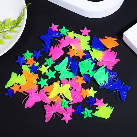 Hytrove 62Pcs Simple Design Bike Beads for Decoration Assorted Color Fish Shapes