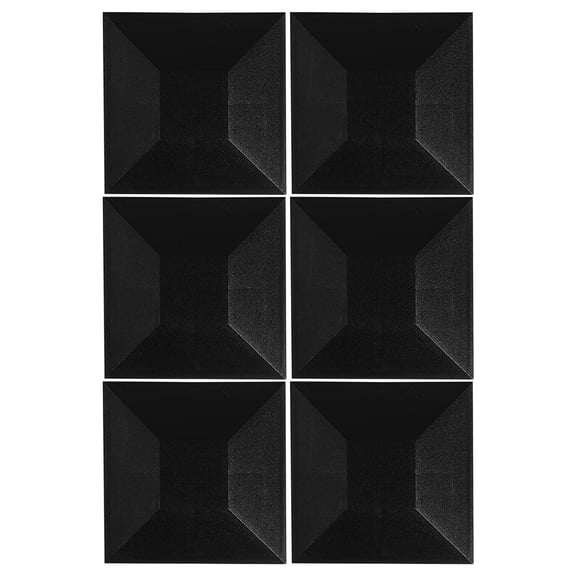 Hytrove 6-Pack Black Plastic Fence Caps for Outdoor Railing , PP Material Fence Post Covers