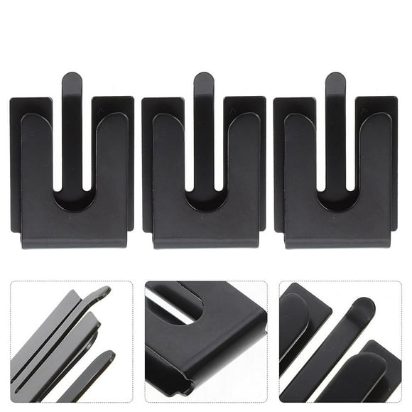 Hytrove 6Pcs Handheld Radio Mount Iron Radio Clip Holder Black For Driving Compatibility