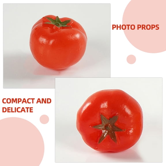 Hytrove 8-Piece Realistic Fake Cherry Tomatoes Set, Lifelike Red Fruit Props for Home, Party, Kitchen, and Event Decoration