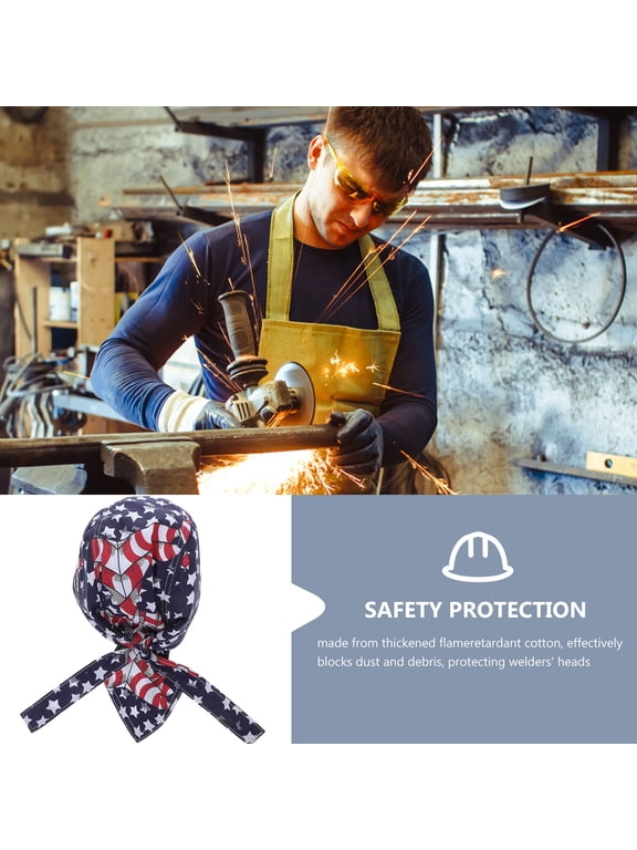 Adjustable Cotton Welding Cap, Flame Resistant Safety Hat, Protective Workwear Cover for Welders and Shop Use