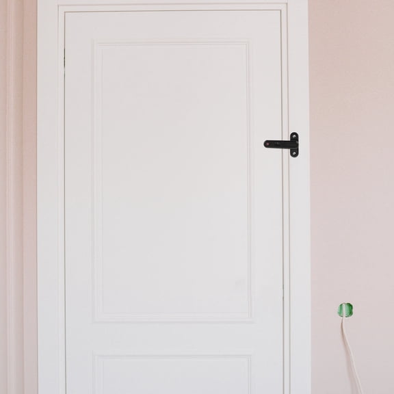 Hytrove Anti Theft Door Blocker Black ABS With Security Alarm For Hotel Safety 1Pcs