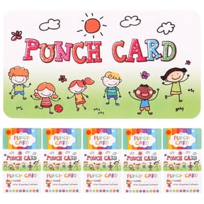 Hytrove Assorted Color Encouragement Punch Cards for Teachers and Business Use